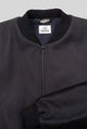 Varsity jacket in a dark grey wool with teflon moleskin sleeves menswear berlin addeertz