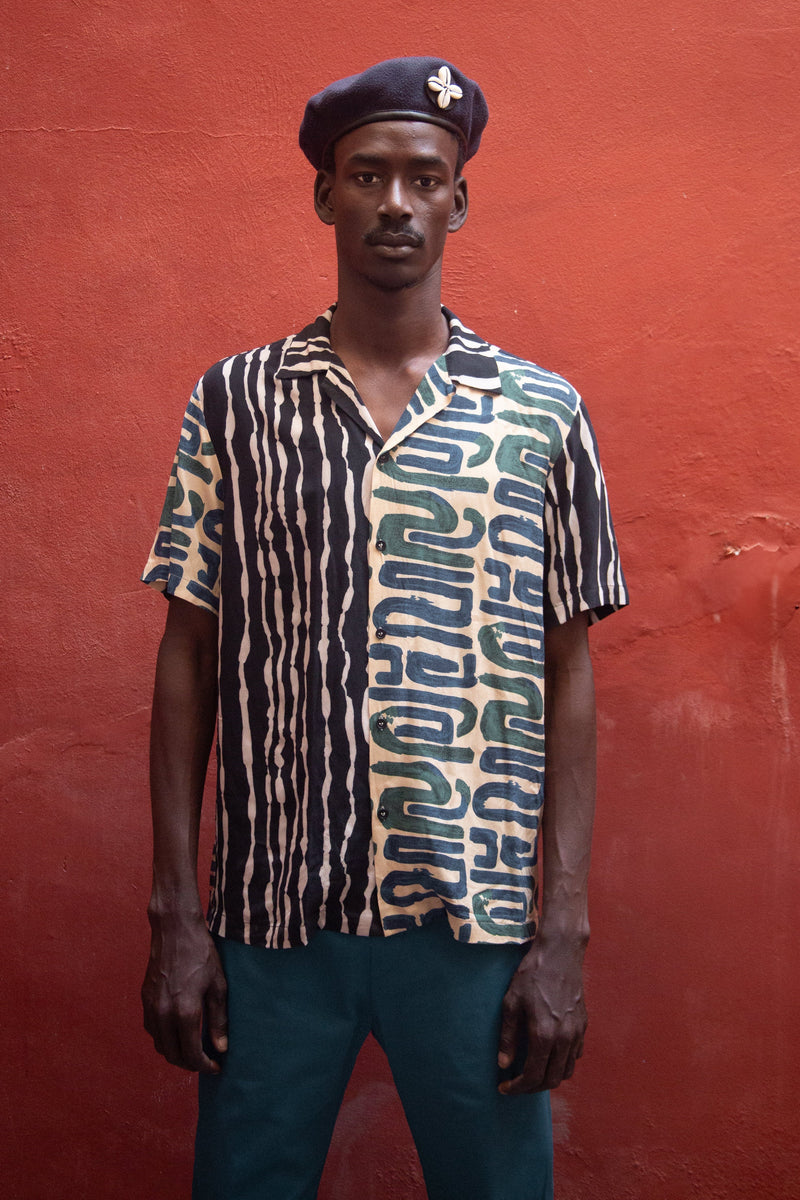 Wakame Shirt Mixed Lines