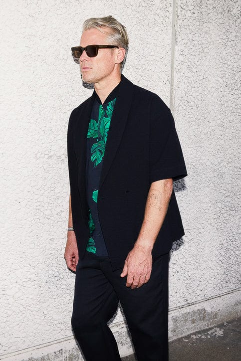 Pine Jacket Black Seersucker