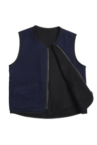 Tana Vest Navy Black Wool