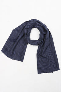 Aver Scarf Dark Navy Check