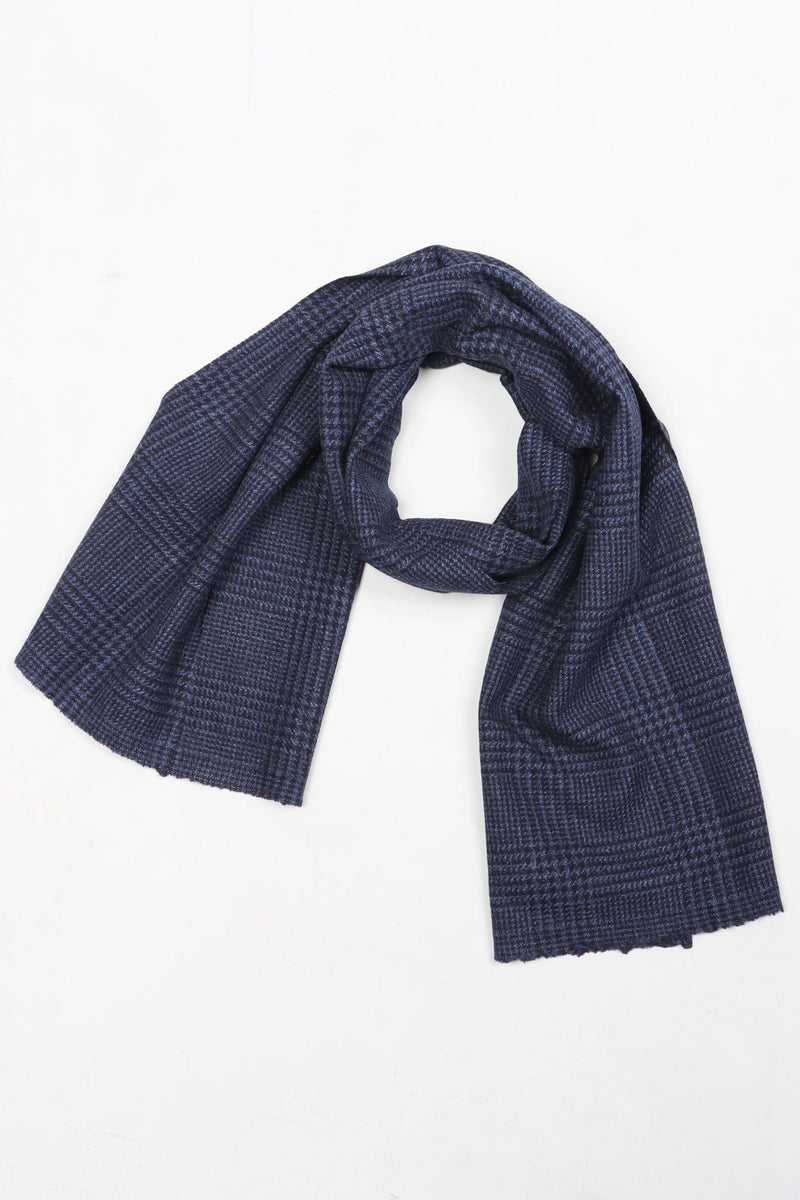 Aver Scarf Dark Navy Check