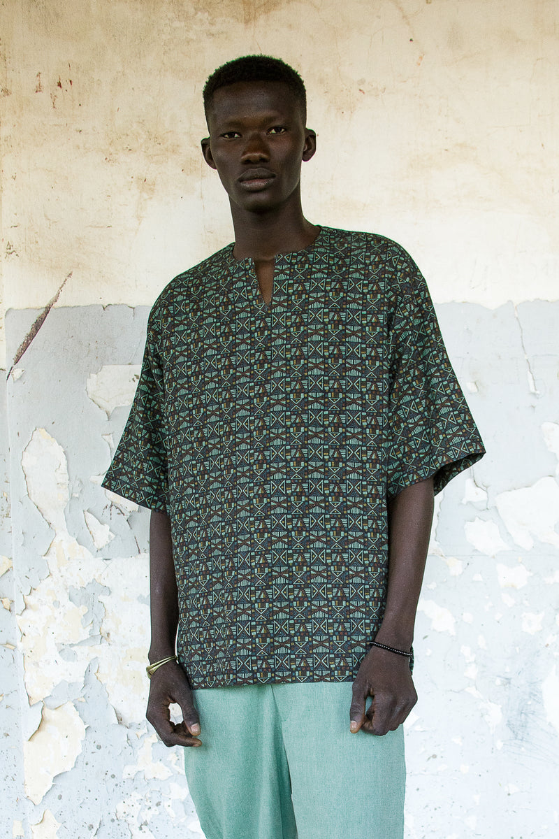 Baobab T-Shirt Green Linen