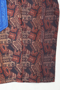 Yucca Shirt Embroidery  Blue Brown