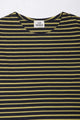 Grass T-Shirt Navy Yellow Stripes