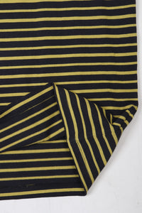 Grass T-Shirt Navy Yellow Stripes