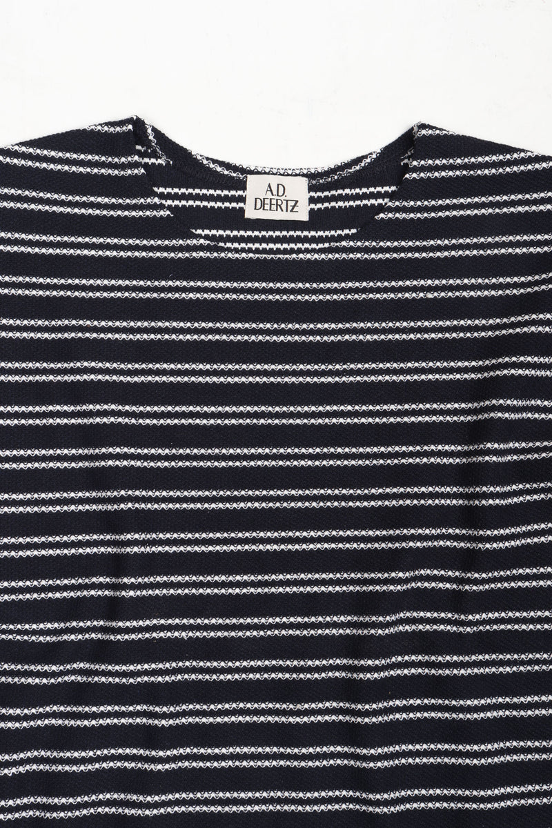 Grass T-Shirt Navy-White Stripe
