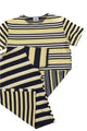 Grass T-Shirt Yellow Blue Stripes