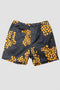 Kauri Shorts Orange-navy print