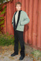 Kiso Jacket Navy Wool / Sage Quilt
