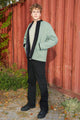 Kiso Jacket Navy Wool / Sage Quilt