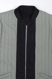 Kiso Jacket Navy Wool / Sage Quilt