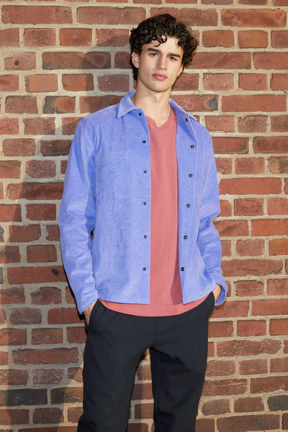 Moss Shirt Lavender Corduroy