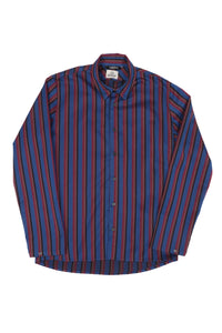 Reed Shirt Blue Burgundy Stripes