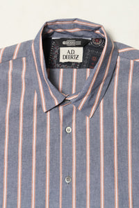 Reed Shirt Grey Beige Stripe