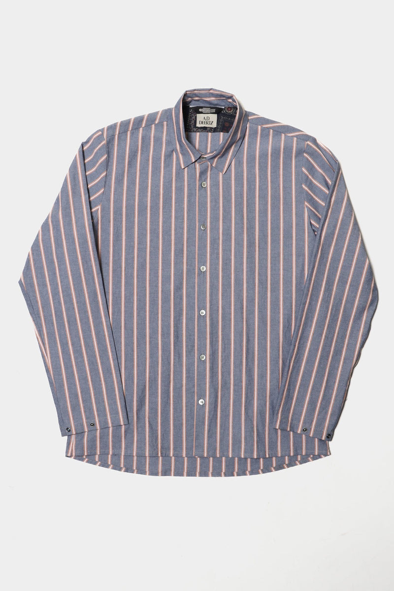 Reed Shirt Grey Beige Stripe