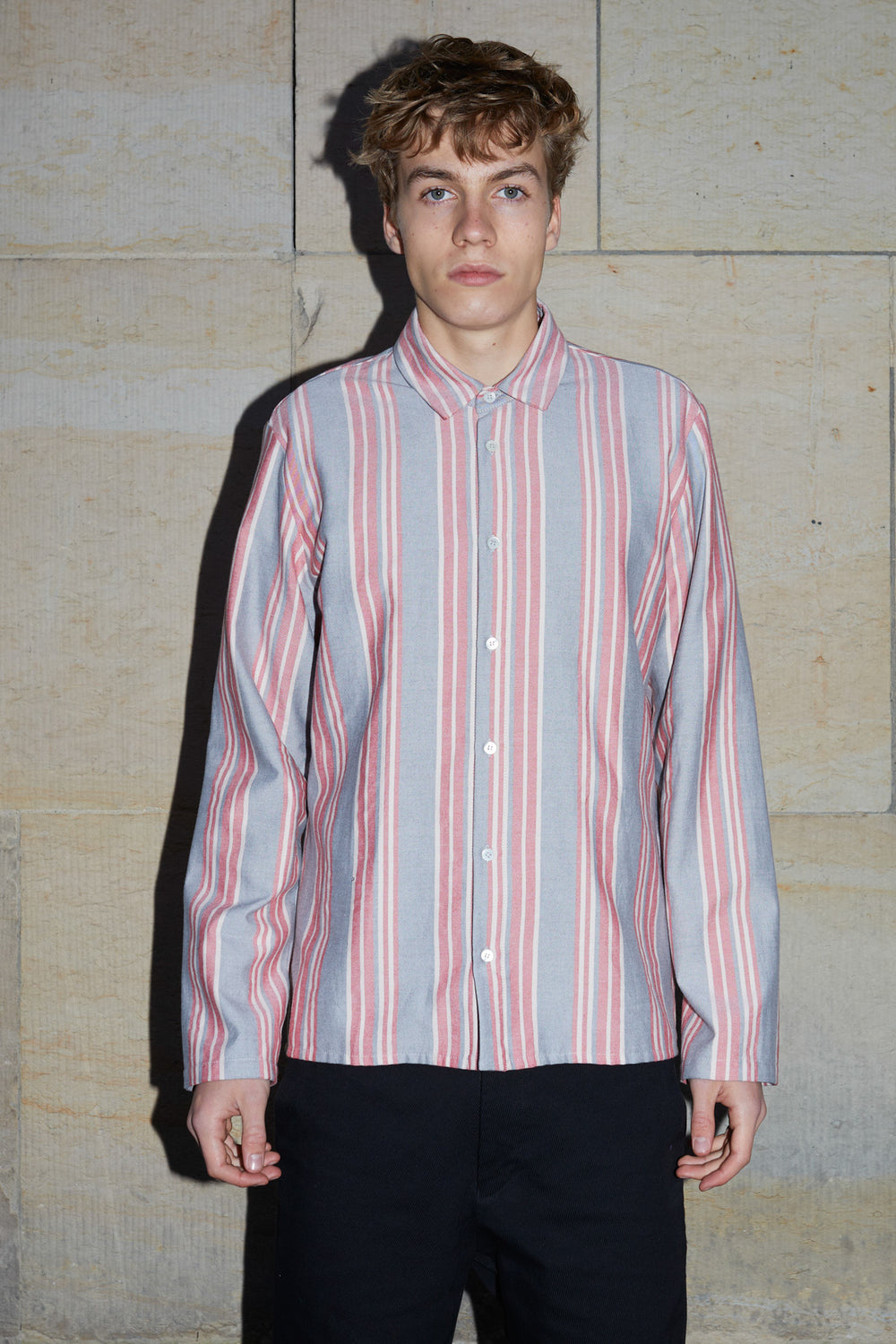 Reed Shirt Red-Grey Stripes