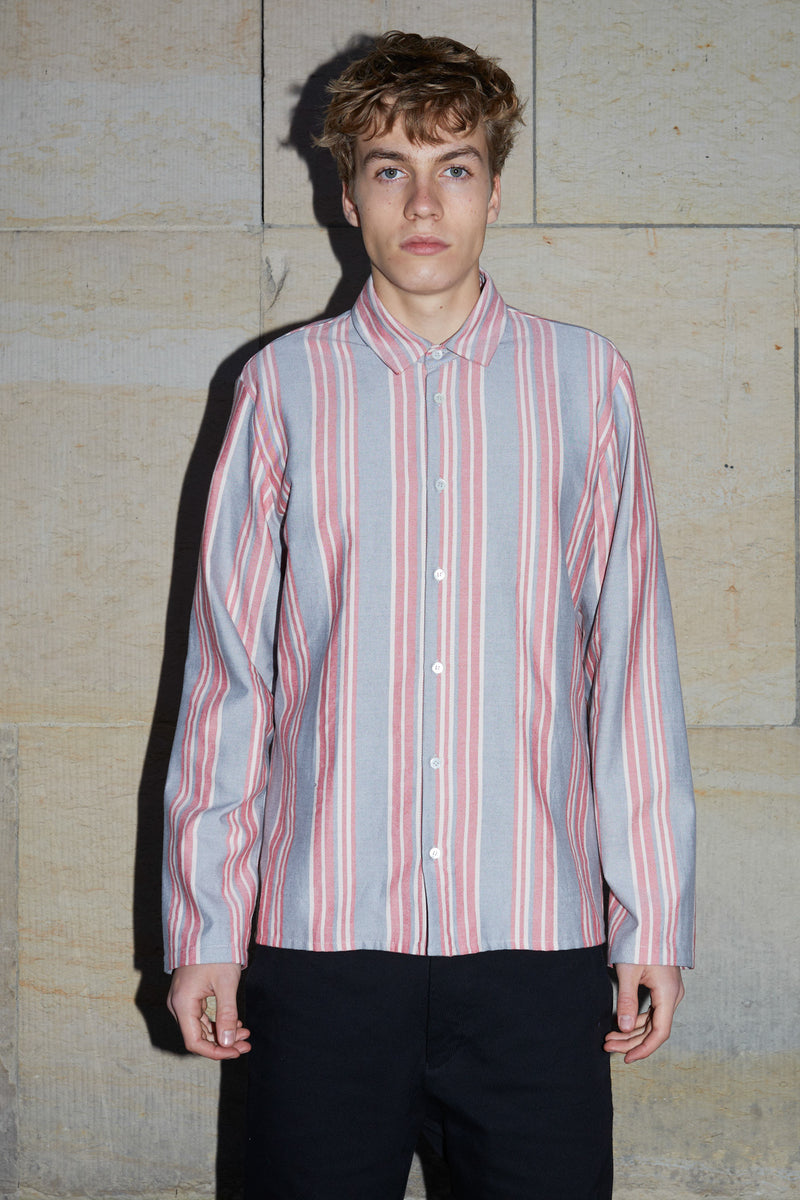 Reed Shirt Red-Grey Stripes