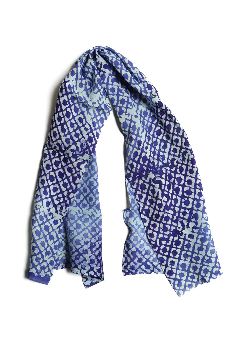 Salsal Scarf Blue Batik