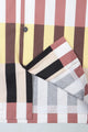 Wakame Shirt Black Beige Block Stripes