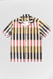 Wakame Shirt Black Beige Block Stripes
