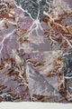 Wakame Shirt Abstract Leaves Print Purple