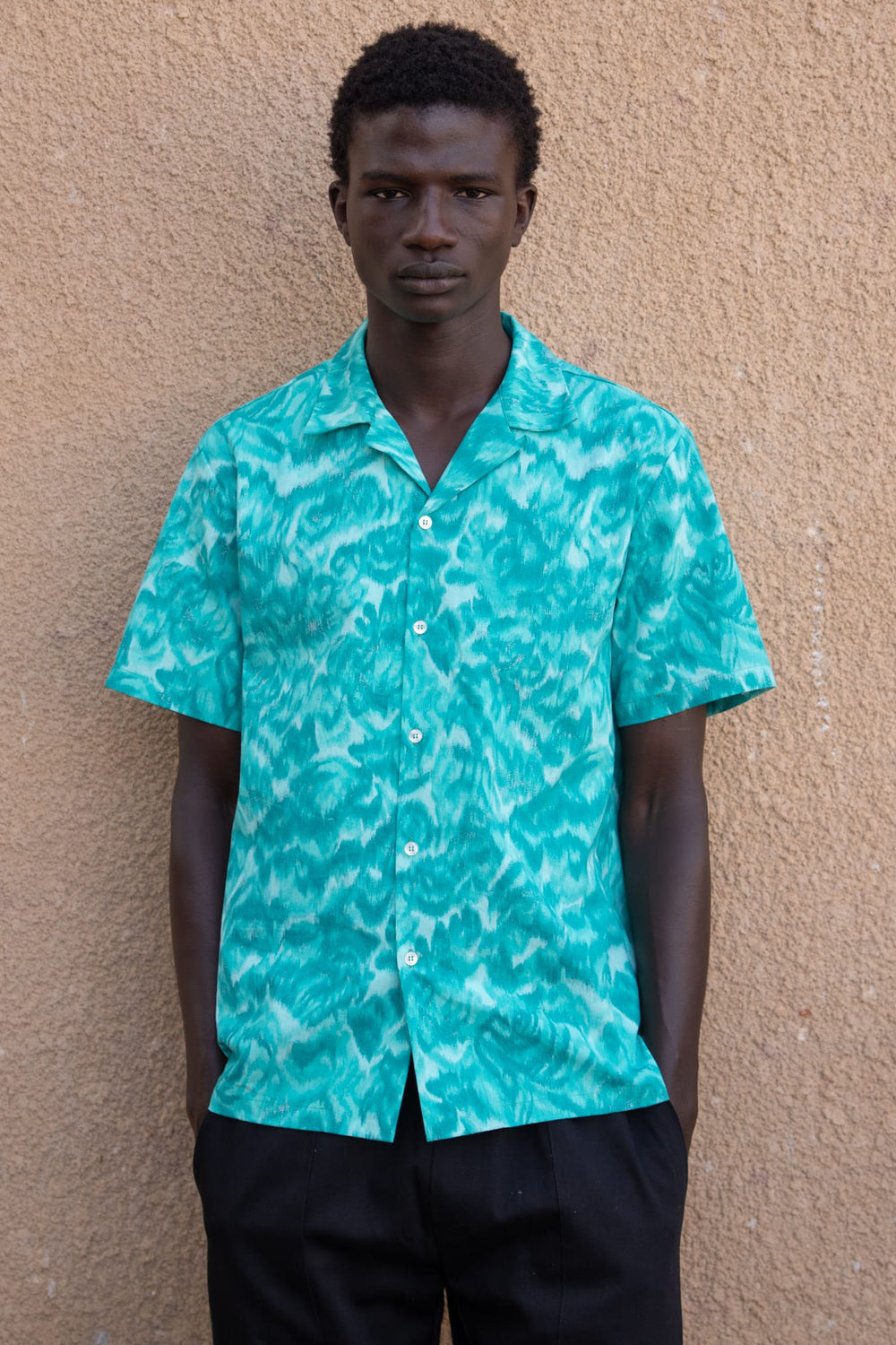 Wakame Shirt Turquoise Print