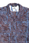 Wakame Shirt Blue Brown Block Print