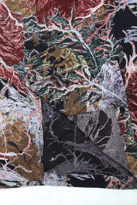 Wakame Shirt Leaves Print Black