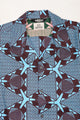 Wakame Shirt Blue Brown Print