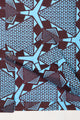 Wakame Shirt Blue Brown Print