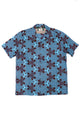 Wakame Shirt Blue Brown Print
