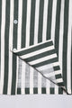 Wakame Shirt Olive Creme Stripe