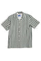 Wakame Shirt Olive Creme Stripe