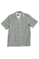 Wakame Shirt Olive Creme Stripe