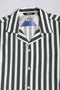 Wakame Shirt Olive Creme Stripe