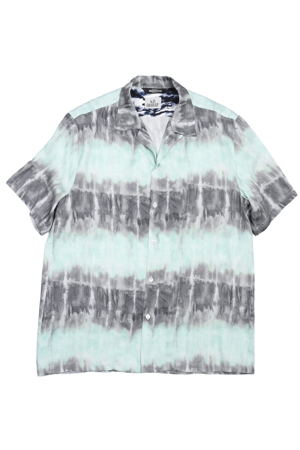 Wakame Shirt Mint Grey Batik Print
