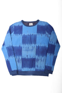 Poplar Sweater Batik Patchwork Blue