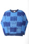 Poplar Sweater Batik Patchwork Blue