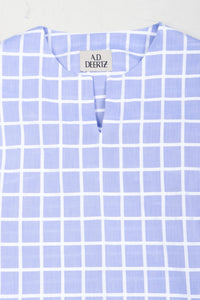 Baobab T-Shirt Blue / White Checks