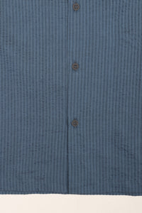 Wakame Shirt Blue Seersucker
