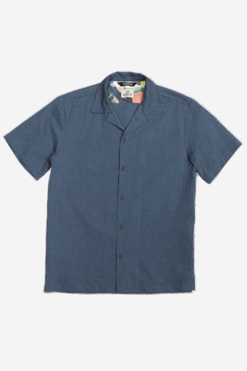 Wakame Shirt Blue Seersucker