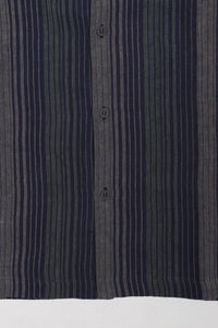 Wakame Shirt linen stripe