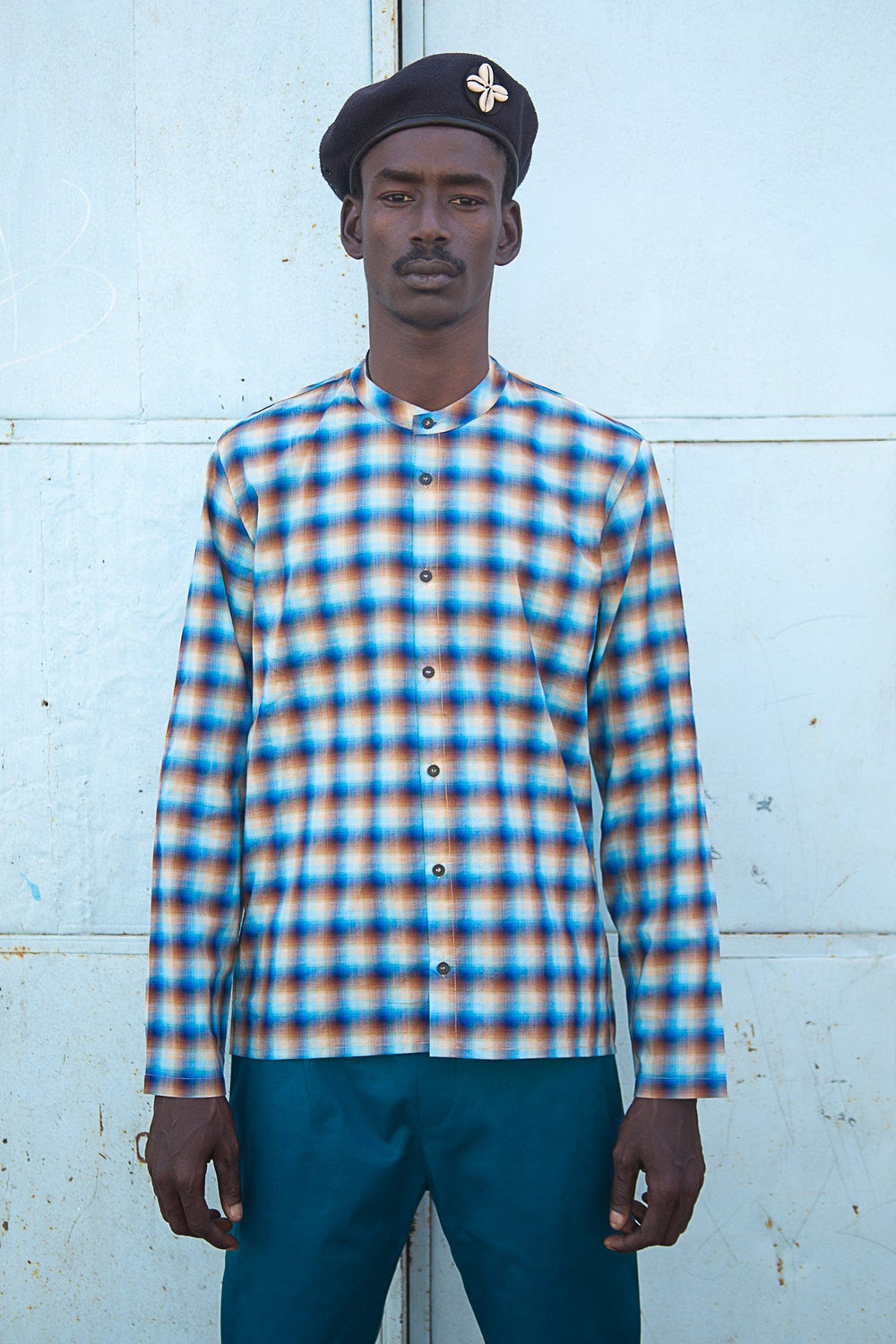 Yucca Shirt Blurry Checks