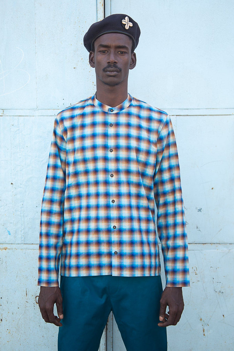 Yucca Shirt Blurry Checks