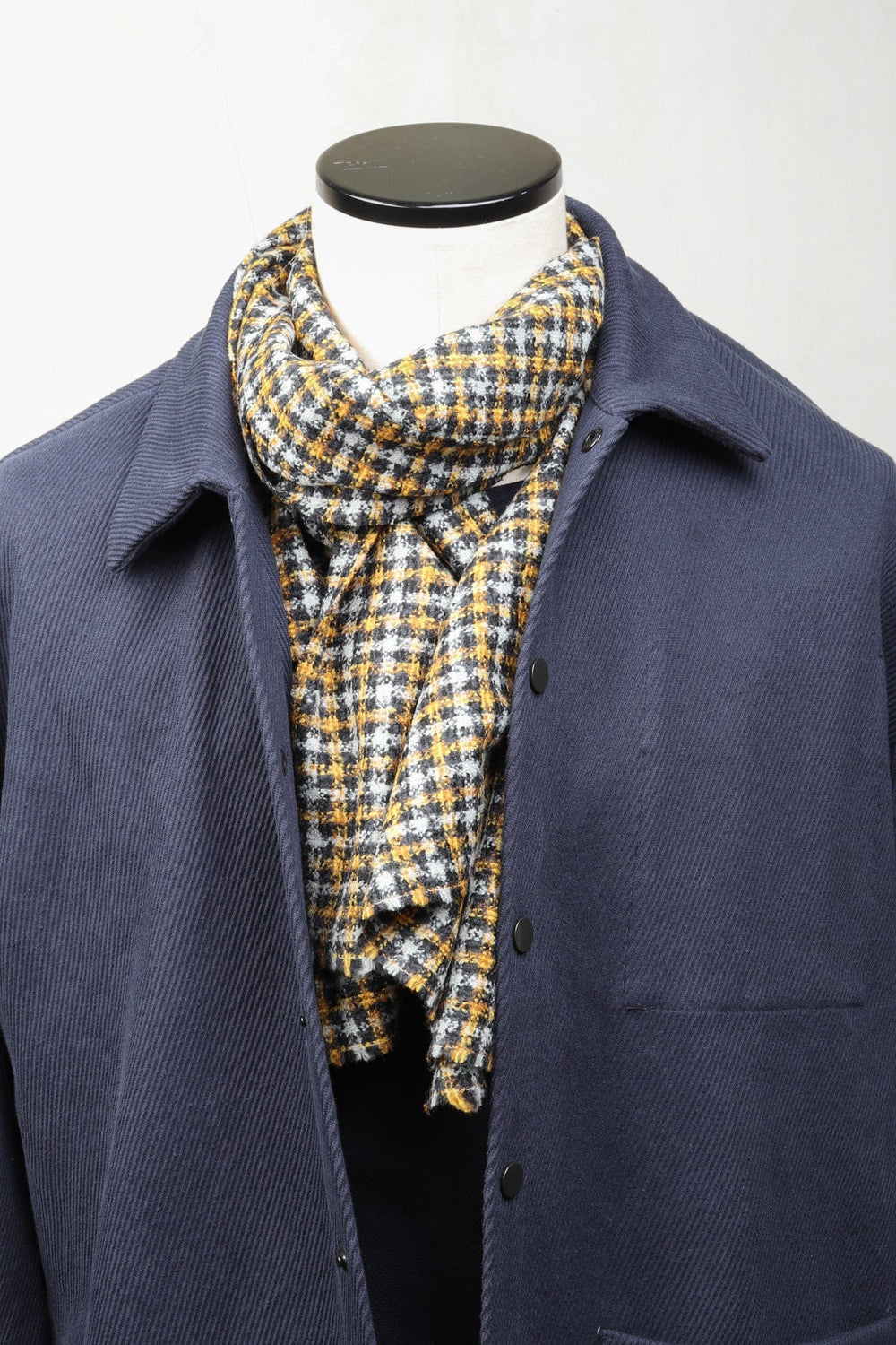 Enoki Scarf Black Grey Yellow