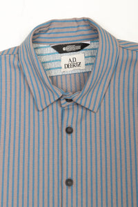 Reed Shirt Grey Blue Stripes