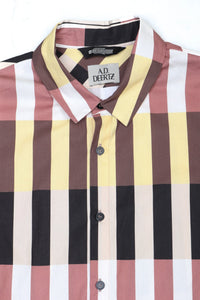 Reed Shirt Black Beige Block Stripes