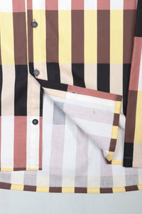 Reed Shirt Black Beige Block Stripes