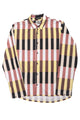 Reed Shirt Black Beige Block Stripes